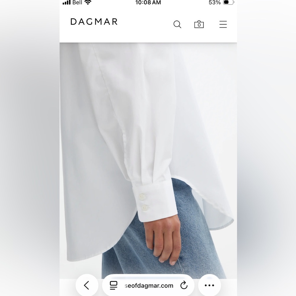 Dagmar White Button Up - Picture 3 of 8